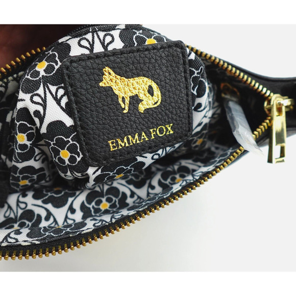 Emma Fox Leather Handbag Blue Color-Block Crossbody - Picture 12 of 16